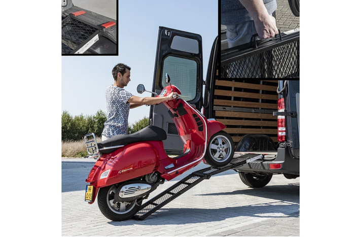 ProPlus 390094 rampas dobráveis de aço para reboques, 203 cm, 680 kg, conjunto de 2