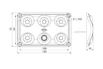 Lâmpada LED HORPOL LWD2153/CZ 900lm preta para interior de carro com interruptor