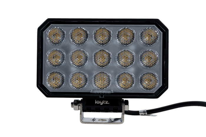 Refletor retangular para lâmpada de trabalho LED LAYTZ LY7303 com 60 LEDs e 6000 lm