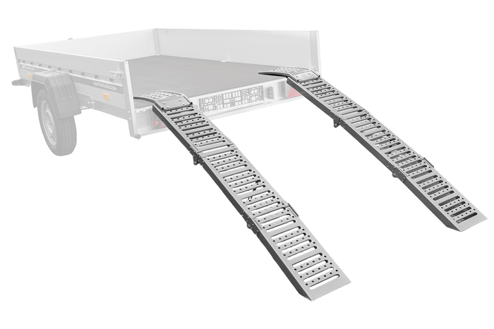 UNITRAILER ALR005 rampas dobráveis de aço para reboques, 200 cm, 500 kg, conjunto de 2