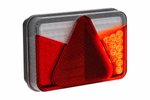 Lanterna traseira ASPÖCK MULTILED V, baioneta 5PIN, 4 funções, esquerda