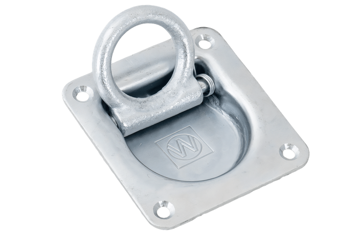 Engate de suporte embutido no piso WINTERHOFF ZBF 70-2 para fixação da carga do reboque