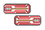 Lanternas traseiras TruckLED L1949+L1950 com cabo LED de 0,45 m e 6 funções (esquerda + direita).