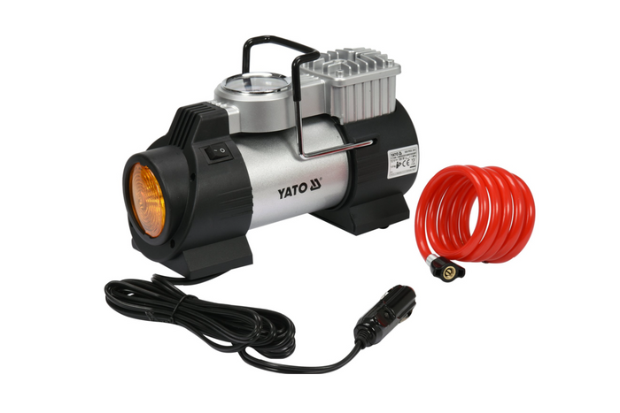 Compressor de ar automotivo YATO YT-73460 com lâmpada LED 12V 180W