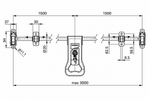 Parafuso de travamento para porta de reboque contêiner STEELPRESS ZD-03 V.3, 3000 mm