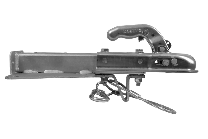 Engate de bola KNOTT KQ14-A+KZE7.5 para reboque de 750 kg com barra de tração tipo V
