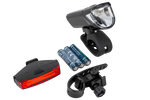 Conjunto de luzes de bicicleta PROFEX 92618 Super Vision (dianteira e traseira) alimentadas por bateria