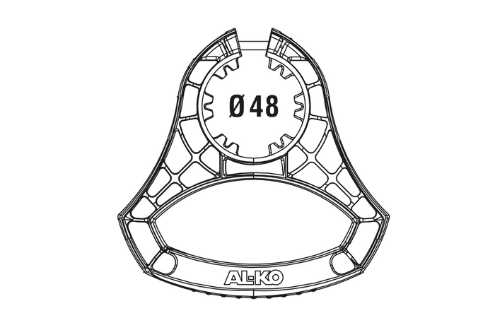 Alavanca de manobra AL-KO 1931978 para roda guia de 48 mm