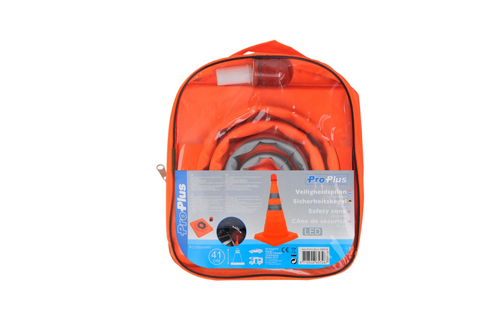 Cone de trânsito LED ProPlus 540319, cone de advertência dobrável, 41 cm