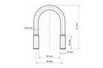 Abraçadeira oval DROMET tipo B M10 23×41mm