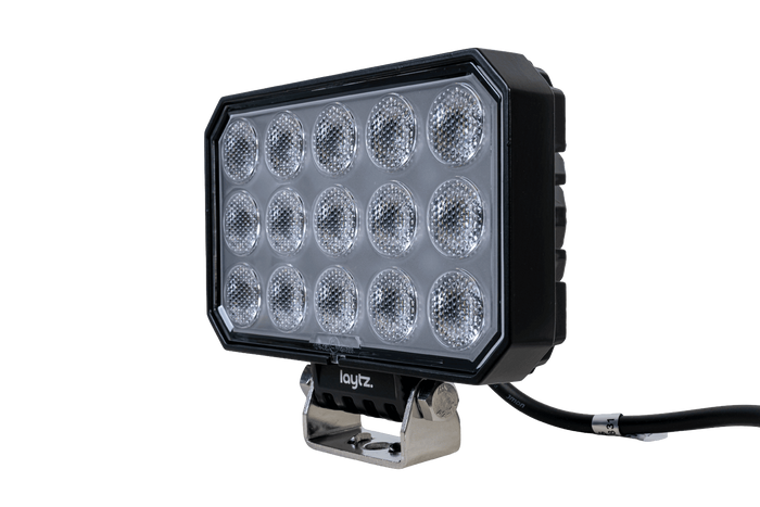 Refletor retangular para lâmpada de trabalho LED LAYTZ LY7303 com 60 LEDs e 6000 lm