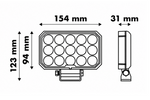 Refletor retangular para lâmpada de trabalho LED LAYTZ LY7303 com 60 LEDs e 6000 lm