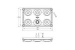 Lâmpada LED HORPOL LWD2157 de 900lm para interior de carro com interruptor e diodo vermelho.