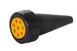 Conector de baioneta ASPÖCK 8 PIN para faróis traseiros de 12 V, amarelo